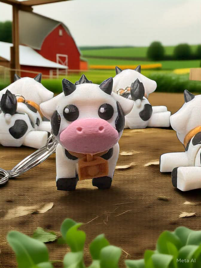 Cow Keychain