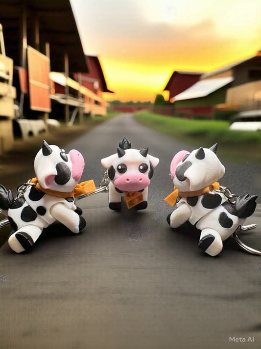 Cow Keychain