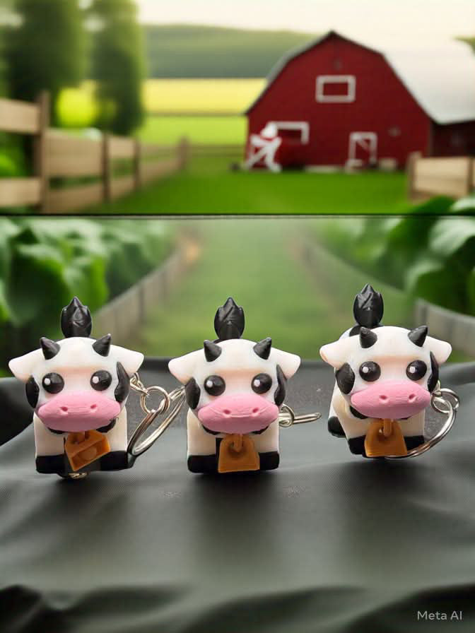 Cow Keychain