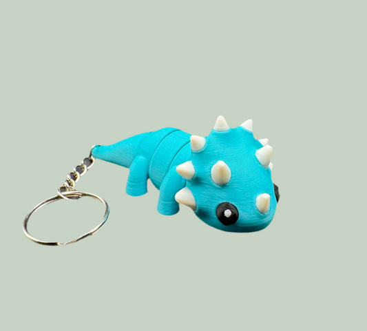 Triceratops Keychain